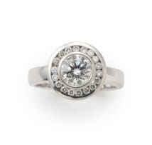 Diamond halo ring