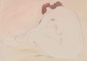 Nico Verboom; Seated Nude with Cigarette