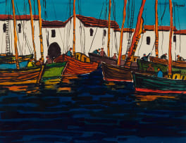 John McLaren; Boats in a Harbour