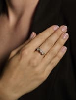 Diamond trilogy ring