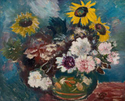 Pranas Domsaitis; Still Life with Spring Flowers