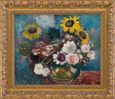 Pranas Domsaitis; Still Life with Spring Flowers