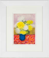 Douglas Portway; Flowers in a Blue Vase