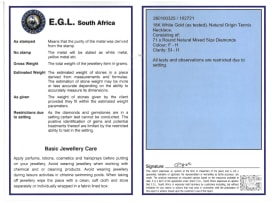 Browns the Diamond Store; Diamond tennis necklace, Browns