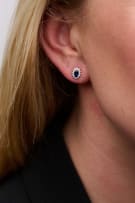 Sapphire cluster earrings