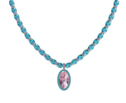 Loose aquamarine and tourmaline suite