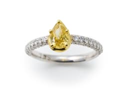 Yellow diamond ring