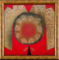Larry Scully; Abstract Circular Composition in Red