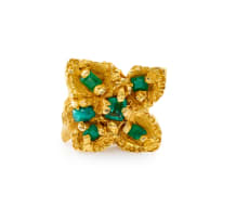Organic emerald ring
