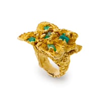 Organic emerald ring