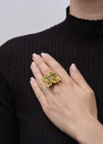 Organic emerald ring