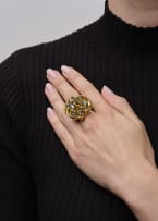 Organic sapphire ring