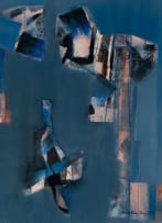 Bettie Cilliers-Barnard; Untitled (Abstract in Blue)