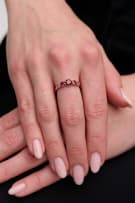 Celebrity garnet and tourmaline ring