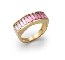 Taz Watson Jewellery; Pink tourmaline ombre ring