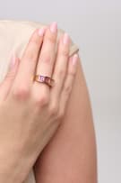 Taz Watson Jewellery; Pink tourmaline ombre ring