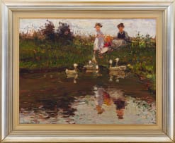 Adriaan Boshoff; Children at a Duck Pond