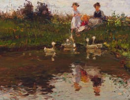 Adriaan Boshoff; Children at a Duck Pond