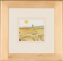 Pieter van der Westhuizen; Landscape with Tree and Golden Sun