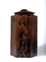 Esias Bosch; Large lidded hexagonal jar