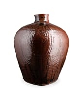 Esias Bosch; Large triangular vase with textured surface