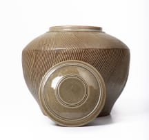 Digby Hoets; Green lidded jar