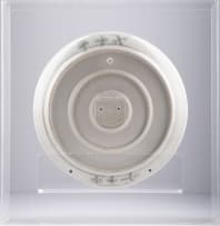 Esias Bosch; White platter with blue flower motif