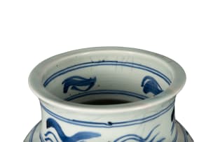 Esias Bosch and Anton Bosch; Vase with blue fish and waves