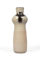 Andrew Walford; Partially glazed vase with moth motif