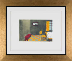 Sam Nhlengethwa; My Grandmother's Kitchen in the Sixties