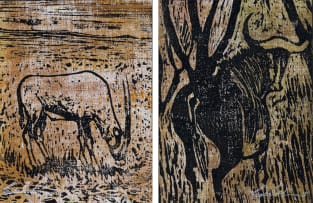 Gordon Vorster; Oryx and Wildebeest, two