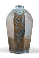 Anton Bosch; Faceted vase with guinea fowl