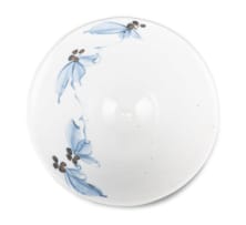 Tim Morris; Brown, white and blue bowl with flower motifs