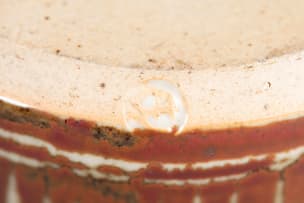 Hyme Rabinowitz; Lidded vessel with lines