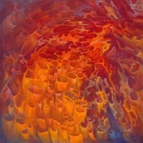 Olivia Scholnick; Abstract in Red, Orange and Yellow