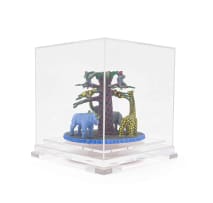 Ardmore Ceramic Studio; Palm tree and animal candle holder