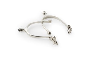 A pair of colonial Indian silver spurs, John Hunt, Calcutta, late 18th/early 19th century