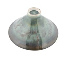 Thelma Marcuson; Small green/blue bowl with iron rim