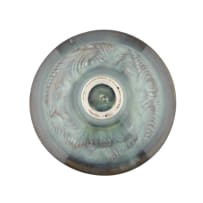 Thelma Marcuson; Small green/blue bowl with iron rim