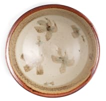 Esias Bosch; Green and brown bowl with flower motif