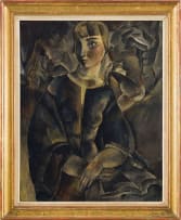 Rodolphe Théophile Bosshard; A Young Girl Sitting with a Book in Her Lap