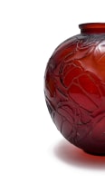 René Lalique; René Lalique 'Gros Scarabées' amber and frosted vase, No. 892, designed 1923
