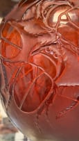 René Lalique; René Lalique 'Gros Scarabées' amber and frosted vase, No. 892, designed 1923