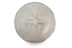 René Lalique; René Lalique 'Coquilles' opalescent, frosted and clear glass coupe, No.3201, designed 1924