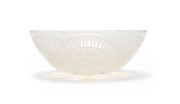 René Lalique; René Lalique 'Coquilles' opalescent, frosted and clear glass coupe, No.3201, designed 1924