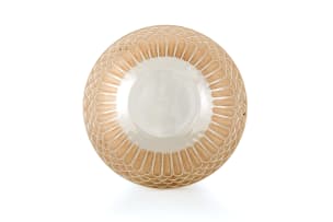 René Lalique; René Lalique 'Jaffa No.2' clear and sepia-stained glass coupe plate, No.3275, designed 1932