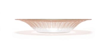 René Lalique; René Lalique 'Jaffa No.2' clear and sepia-stained glass coupe plate, No.3275, designed 1932