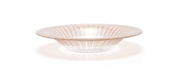 René Lalique; René Lalique 'Jaffa No.2' clear and sepia-stained glass coupe plate, No.3275, designed 1932