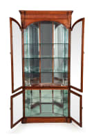 Pulaski Furniture Corporation; Two-part illuminated display cabinet, modern