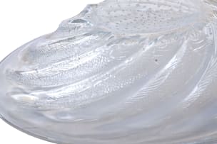 René Lalique; René Lalique 'Poissons' opalescent and clear glass coupe, No. 3262, designed 1931